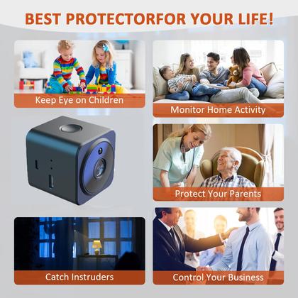 Imagem de Câmera espiã escondida BAKEWAY 1080P HD WiFi Mini Câmera sem fio