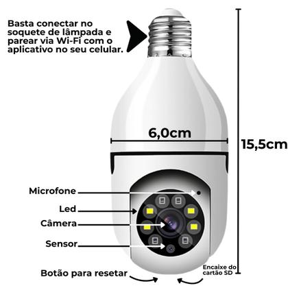 Imagem de Camera espia seguranca wifi smart inteligente no2problems