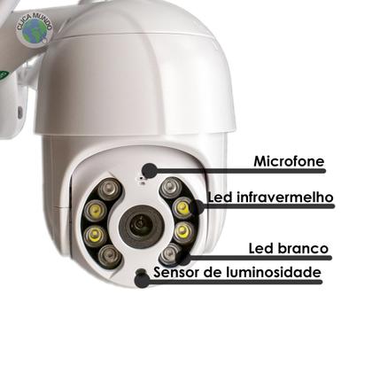 Imagem de Câmera Externa Ip Prova D'água Infravermelho Externa Wifi Hd