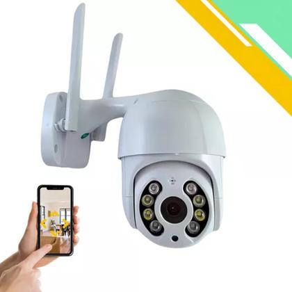 Imagem de Câmera Externa Ip Prova D'água Infravermelho Wifi Hd 1080 Cor Branco
