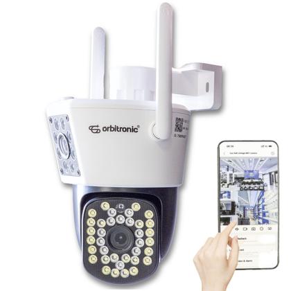 Imagem de Câmera Externa Lente Dupla Segurança Ip Infravermelho Wifi Hd Orbitronic