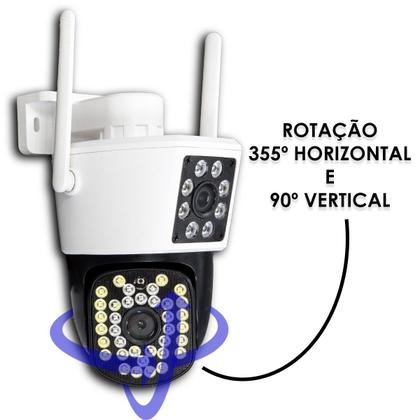Imagem de Câmera Externa Lente Dupla Segurança Ip Infravermelho Wifi Hd Orbitronic