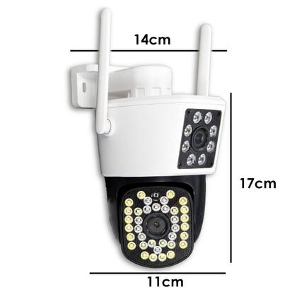 Imagem de Câmera Externa Lente Dupla Segurança Ip Infravermelho Wifi Hd Orbitronic