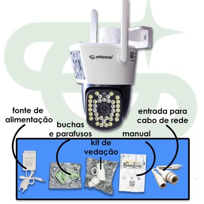 Imagem de Câmera Externa Lente Dupla Segurança Ip Infravermelho Wifi Hd Orbitronic