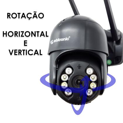 Imagem de Câmera Externa Segurança Ip Infravermelho Wifi Hd Cor Preta Orbitronic
