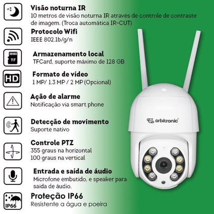 Câmera Externa Segurança Ip Infravermelho Wifi Hd Orbitronic Imagem de Câmera Externa Segurança Ip Infravermelho Wifi Hd Orbitronic