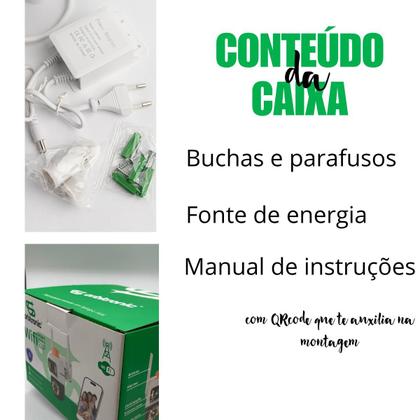 Imagem de Câmera Externa Segurança Wifi IP Dupla Lente Yoosee Visão Noturna A Prova Dágua Com Luz Sirene Alarme Orbitronic