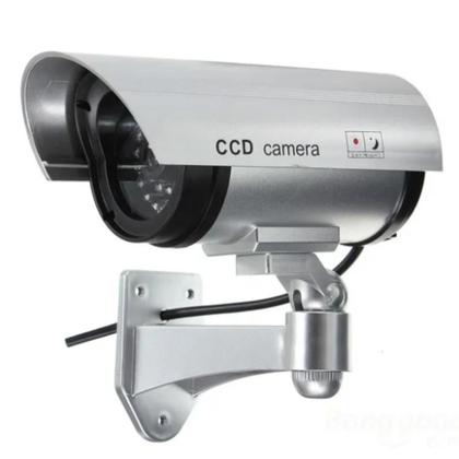 Imagem de Camera Falsa Led Piscante Micro Dome Sem Fio Fake Monitoramento Cftv Espanta Ladrao Estilo