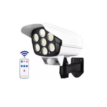 Imagem de Câmera Falsa Luz Led Sensor de Presença IP65 Refletor Solar Controle Remoto Câmera Falsa