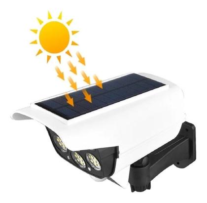Imagem de Câmera Falsa Refletor Energia Solar Com Led Sensor Presença 