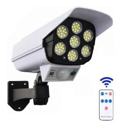 Imagem de Câmera Falsa Refletor Energia Solar Com Led Sensor Presença 