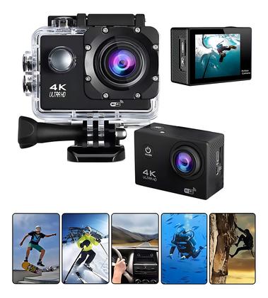 Imagem de Câmera filmadora esportiva 4k ultra HD prova dágua wifi Go Cam esportes radicais Vlogs e viagens Original com garantia