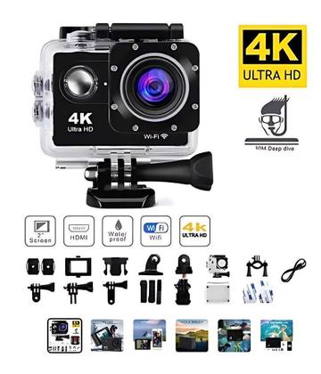 Imagem de Câmera filmadora esportiva 4k ultra HD prova dágua wifi Go Cam esportes radicais Vlogs e viagens Original com garantia