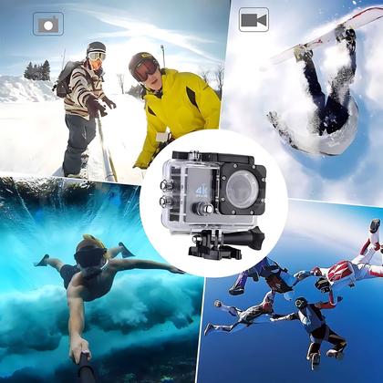 Imagem de Câmera filmadora esportiva 4k ultra HD prova dágua wifi Go Cam esportes radicais Vlogs e viagens Original com garantia