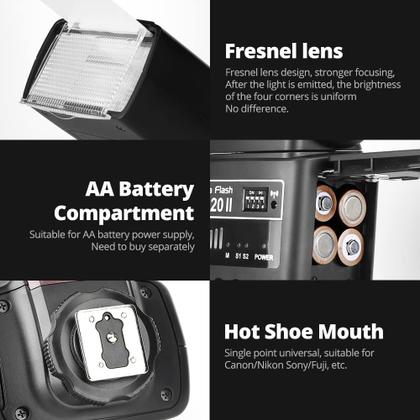 Imagem de Câmera Flash Godox TT520II Universal na câmera Speedlite