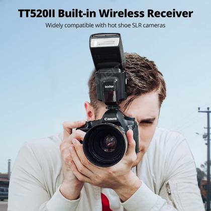 Imagem de Câmera Flash Godox TT520II Universal na câmera Speedlite