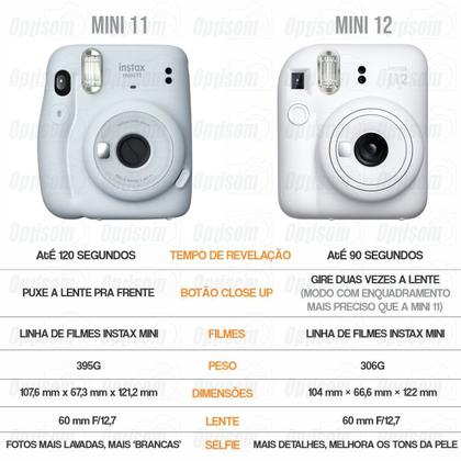 Imagem de Câmera Fujifilm Instax Mini 12 Azul Pastel Revela Foto + 60 Fotos