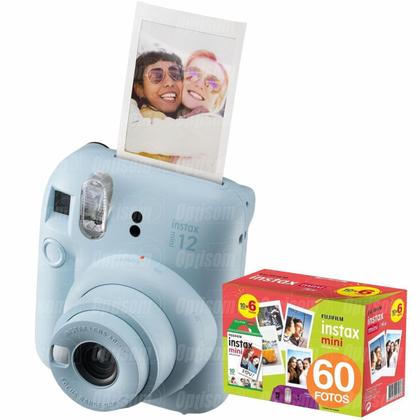 Imagem de Câmera Fujifilm Instax Mini 12 Azul Pastel Revela Foto + 60 Fotos