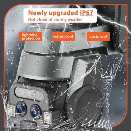 Imagem de Câmera HD IP67 Ipega CA210 Visão Noturna e Iluminação Dupla 360