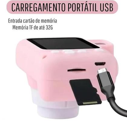 Imagem de Câmera infantil, câmera de vídeo infantil de 5 cm IPS tela colorida multiidiomas para fotografia para crianças (rosa)