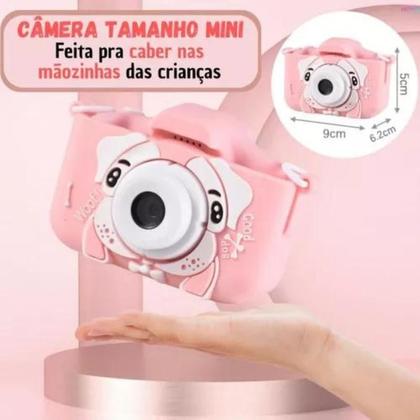 Imagem de Câmera Infantil Criança Digital Fotográfica Fotografa Filma Cor Rosa