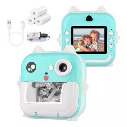 Imagem de Câmera Infantil Instantânea Filmadora Full Hd Divertida Jogo - AZUL