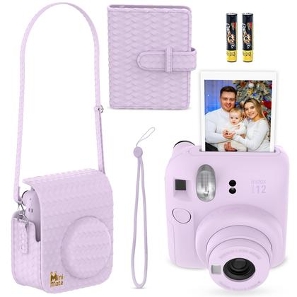 Câmera instantânea Fujifilm Instax Mini 12 lilás roxa + pacote