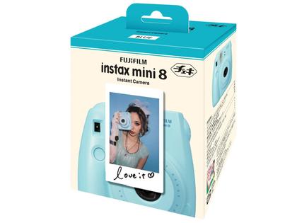 Câmera Instantânea Fujifilm Instax Mini 8 Azul - Flash Automático