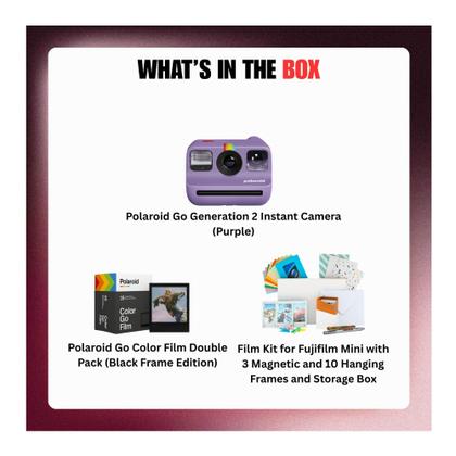 Imagem de Câmera instantânea Polaroid Go Gen 2 roxa com temporizador automático