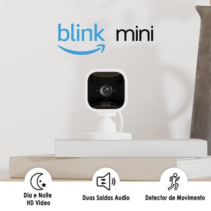 Imagem de Camera Inteligente Blink Mini - Kit C/ 2 Un. Branca HD 1080