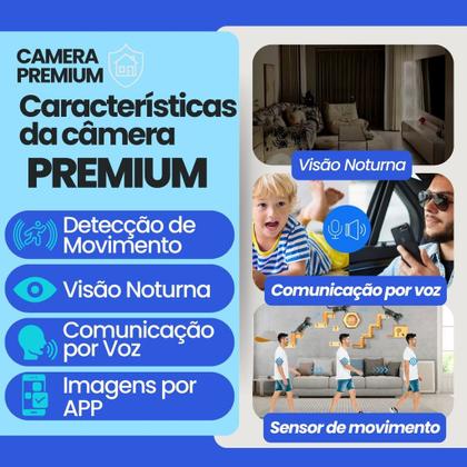 Imagem de Câmera Inteligente Lâmpada Duas Lentes Visão Noturna Wifi Ap