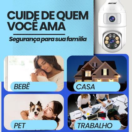 Imagem de Câmera Inteligente Lâmpada Duas Lentes Visão Noturna Wifi Ap