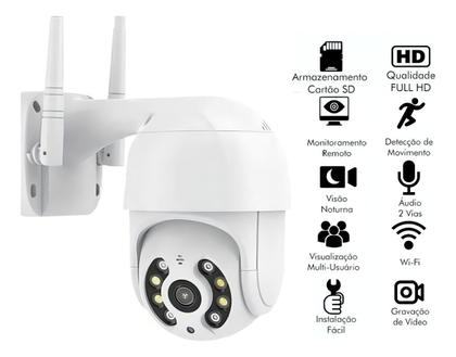 Imagem de Câmera Inteligente Wifi Ip A8 Externa Prova Dágua APP Icsee Full Hd 1080p