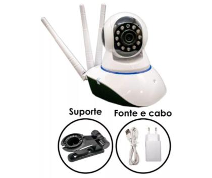 Imagem de Câmera Ip 3 Antenas Onvif Wifi Wireless Yoosee Visão Noturna Segurança Robô - IP Camera