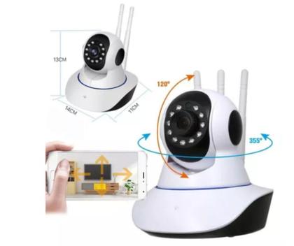 Imagem de Câmera Ip 3 Antenas Onvif Wifi Wireless Yoosee Visão Noturna Segurança Robô - IP Camera