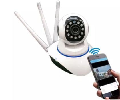 Imagem de Câmera Ip 3 Antenas Onvif Wifi Wireless Yoosee Visão Noturna Segurança Robô - IP Camera