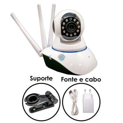 Imagem de Câmera Ip 3 Antenas Wifi Wireless Yoosee Visão Noturna Importada