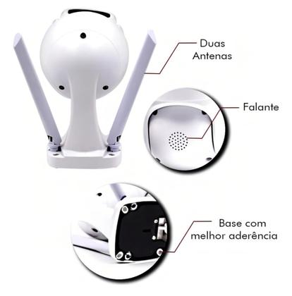 Imagem de Câmera Ip A8 App Icsee Infravermelho Prova D'água Externa Wifi Hd 3 Cor Branco Mestri