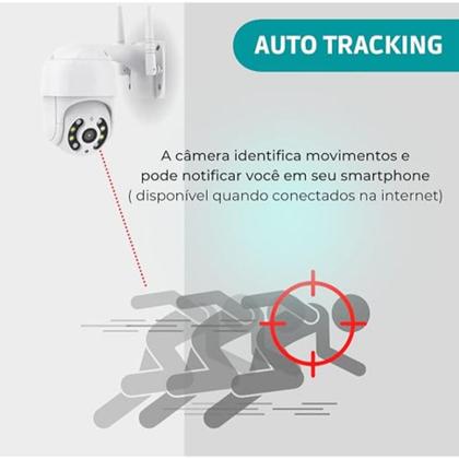 Imagem de Câmera IP A8 Externa PTZ Wifi com Zoom, Sensor de Movimento, 2 Antenas e HD à Prova dÁgua
