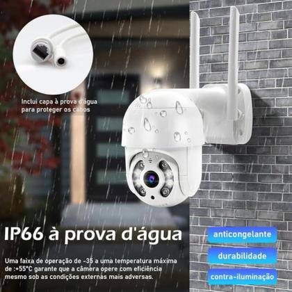 Imagem de Câmera IP A8 Externa PTZ Wifi com Zoom, Sensor de Movimento, 2 Antenas e HD à Prova dÁgua