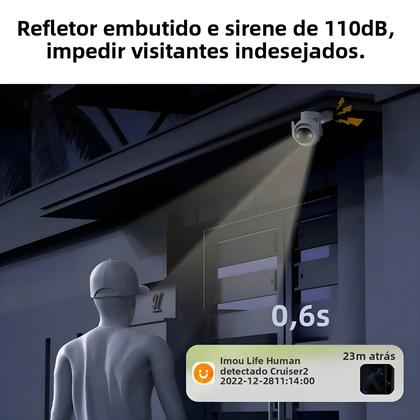 Imagem de Câmera IP Externa IMOU Cruiser 2 5MP 3K Wi-Fi Com Rastreamento Inteligente Por IA, Detecção De