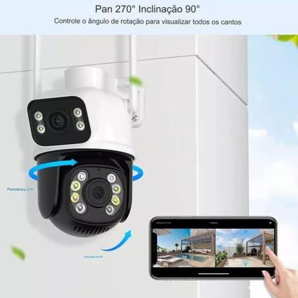Imagem de Camera IP Externa Wifi Dupla 2 Em 1 Visão Noturna Yoosee SC-B20