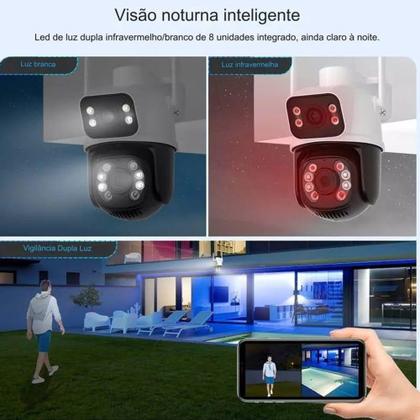 Imagem de Camera IP Externa Wifi Dupla 2 Em 1 Visão Noturna Yoosee SC-B20