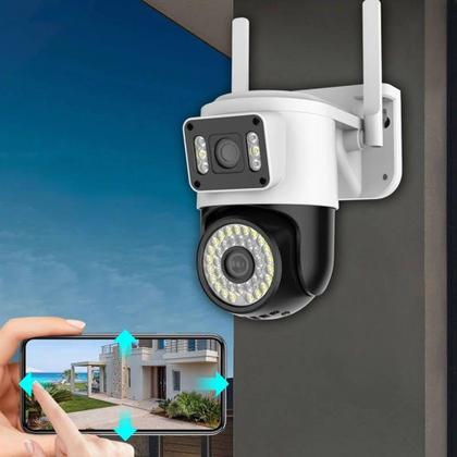 Imagem de Camera IP Externa Wifi Dupla 2 Em 1 Visão Noturna Yoosee SC-B20