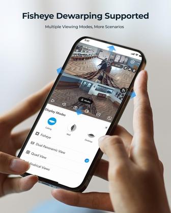 Imagem de Câmera IP Fisheye REOLINK FE-P 6MP - Visão 360° - Branca