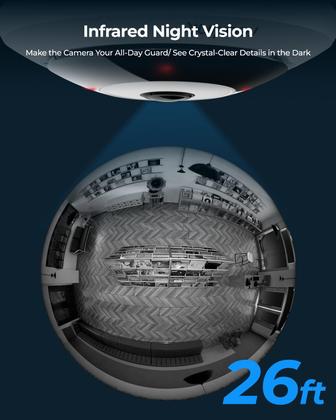 Imagem de Câmera IP Fisheye REOLINK FE-P 6MP - Visão 360° - Branca