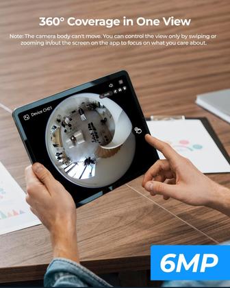 Imagem de Câmera IP Fisheye REOLINK FE-P 6MP - Visão 360° - Branca