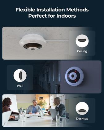 Imagem de Câmera IP Fisheye REOLINK FE-P 6MP - Visão 360° - Branca