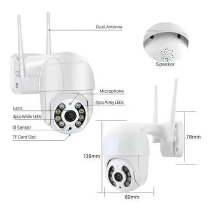 Imagem de Câmera Ip Icsee ptz speed dome Prova D'água Infravermelho Externa Wifi Hd - Smart Câmera - E-Think