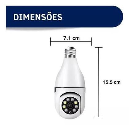 Imagem de Câmera Ip Inteligente Lâmpada Panorâmica Wifi Bivolt